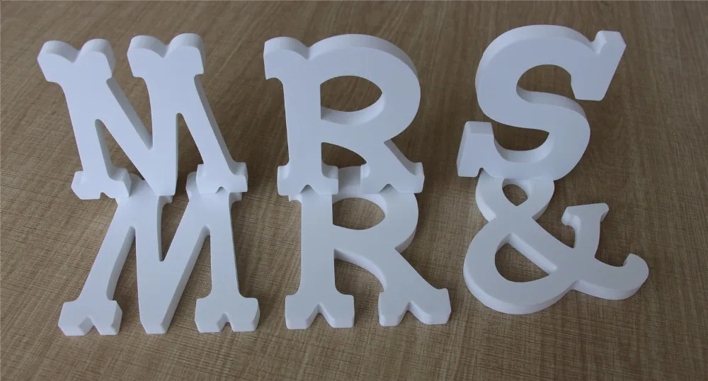 Новые деревянные буквы Алфавит слова &quotСемья&quot/&quotMr &amp Mrs&quot свободно стоящий