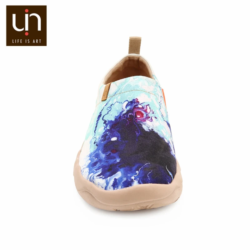 UIN Mottled dream Design Painted Men Canvas Shoe Trendy Slip-on Casual Loafers Travel Male Flats | Обувь