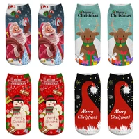 1pairs new 3d printing socks christmas socks big children new christmas gift socks unisex support to map customization