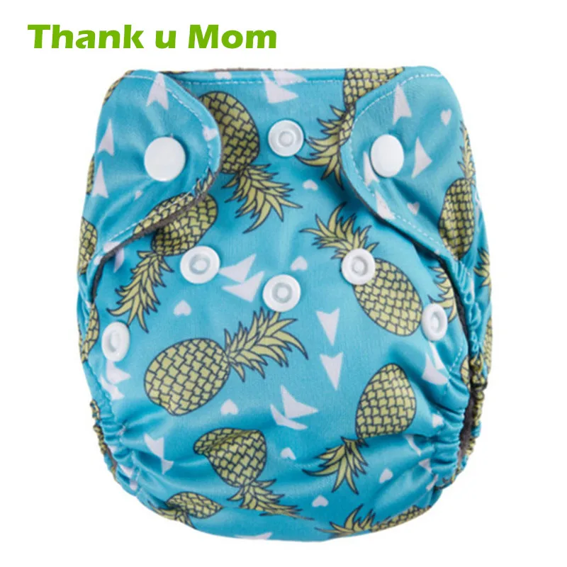 Thank u Mom подгузники с карманами для новорожденных 0-3 месяцев бамбуковый уголь Preemie Детские многоразовые подгузники супер милые принты