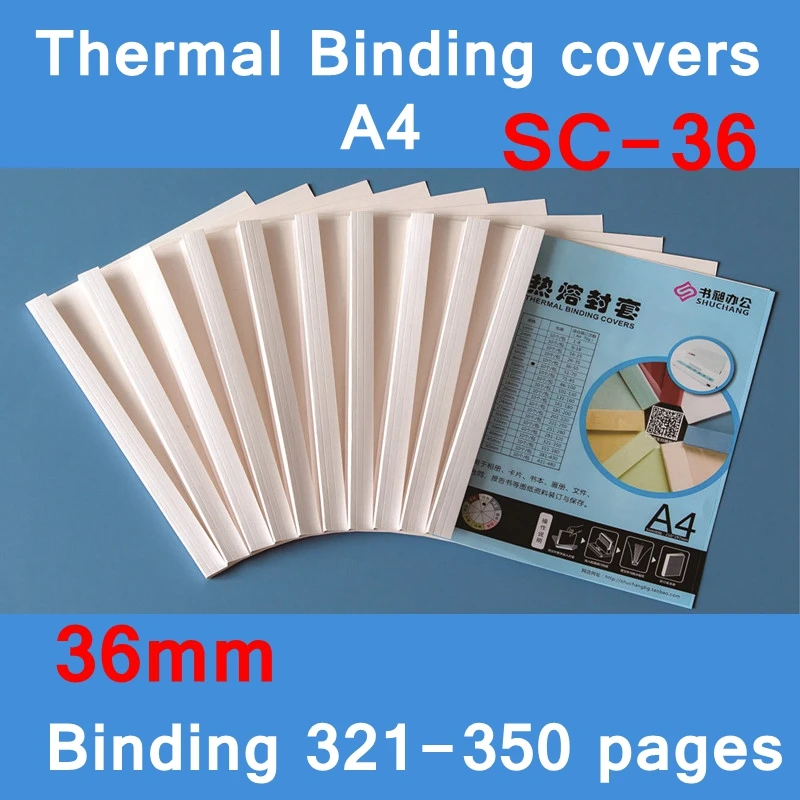 10PCS/LOT SC-36 thermal binding covers A4 Glue binding cover 36mm (320-350 pages) thermal binding machine cover
10PCS/LOT SC-36 thermal binding covers A4 Glue binding cover 36mm (320-350 pages) thermal binding machine cover