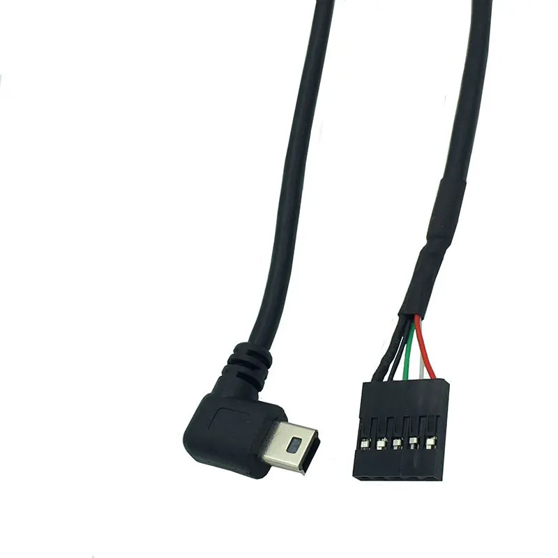 50 см usb mini 5 P мужской 90 левый угол до 1x 5Pin женский 2 54 заголовок PCB Материнская плата