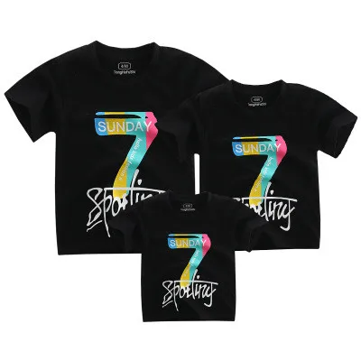 Одинаковая семейная одежда футболка с коротким рукавом для маленьких девочек