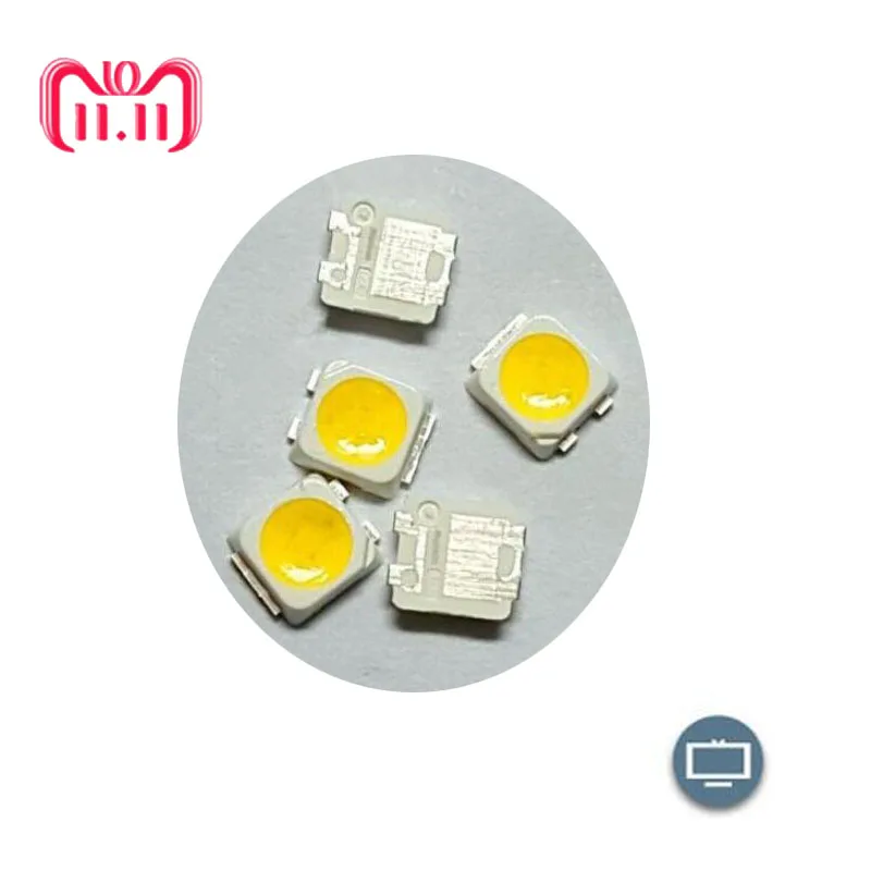 100 шт. Samsung 3228 SMD LED ТВ ПОДСВЕТКА 3 в 1 Вт 250ma светодиодных шариков холодный белый для