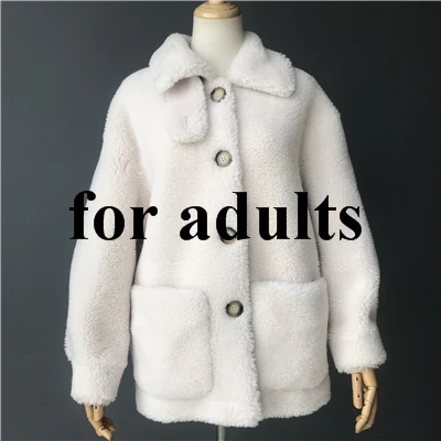 White Adult Short MAOMAOFUR шерстяное пальто зимняя новая модная длинная одежда женское теплое меховое пальто без рукавов Женская качественная куртка из овечьего меха - Цвет: White Adult Short