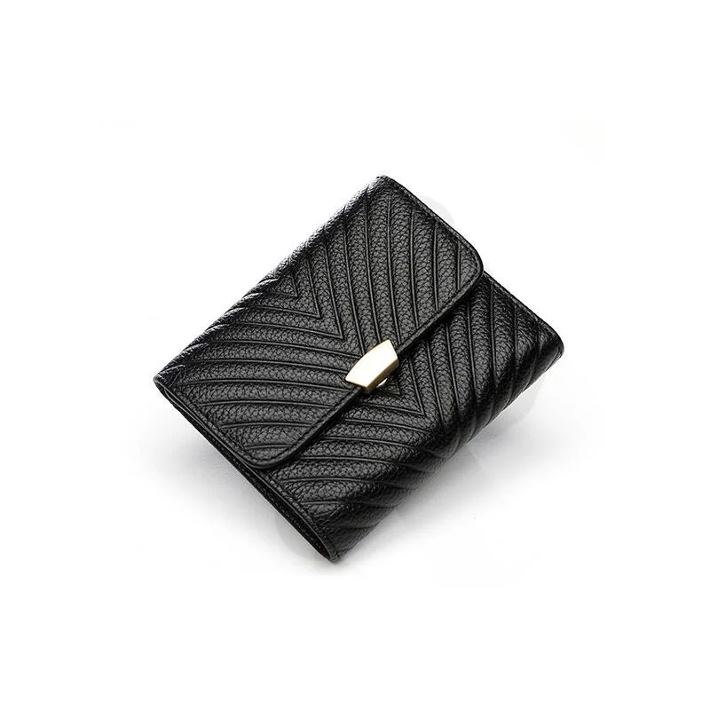 8038 Black LOMANTINA Для женщин роскошный кошелек из натуральной кожи брендовые короткие из коровьей кожи портмоне леди Для женщин s портмоне и кошельки - Цвет: 8038 Black