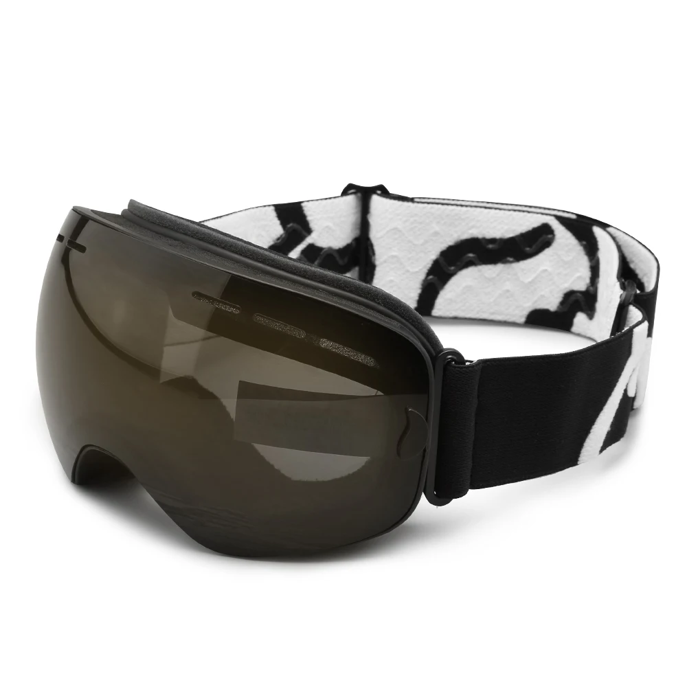 Black BLUERISE UV400 очки для катания на лыжах, противотуманные очки с двойными линзами, лыжные мужские и женские очки для сноуборда, лыжные очки для катания на лыжах - Цвет: Black
