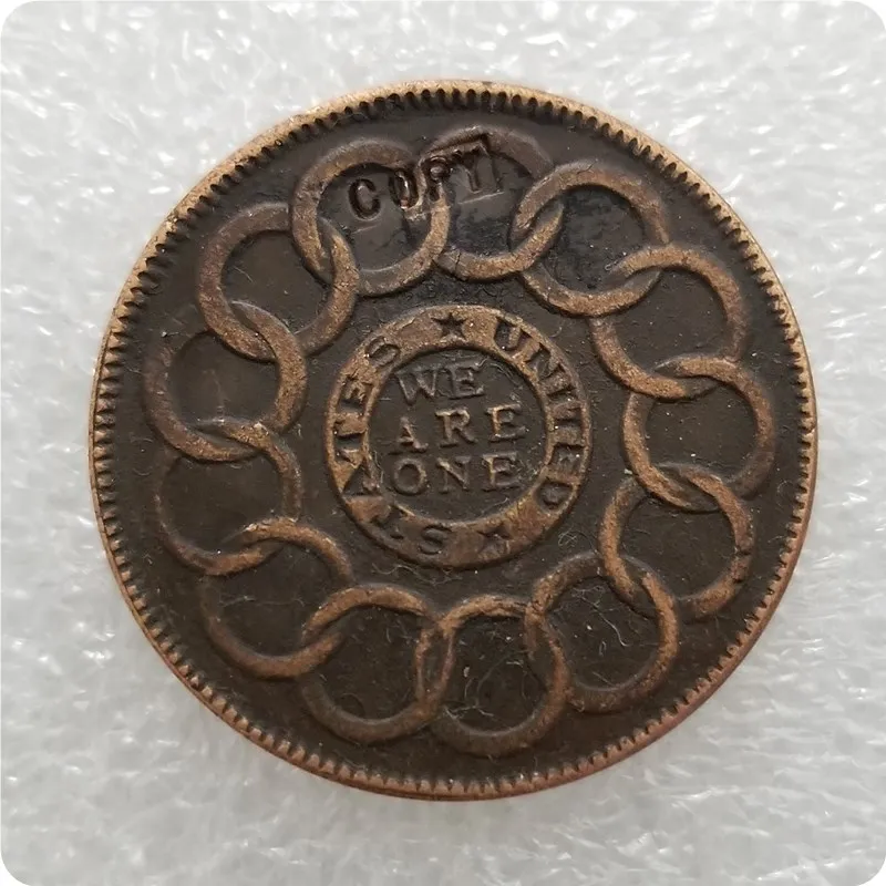1787 Fugio большая центовая Монета КОПИЯ памятные монеты копия монет медаль