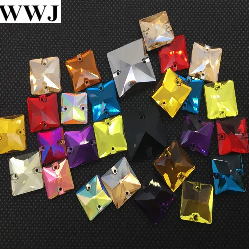All Size&ampColors Wholesale Factory Price Square Shape Sew On Stone 8mm 10mm 12mm 14mm 16mm 22mm Sewing Glass Crystals | Украшения и