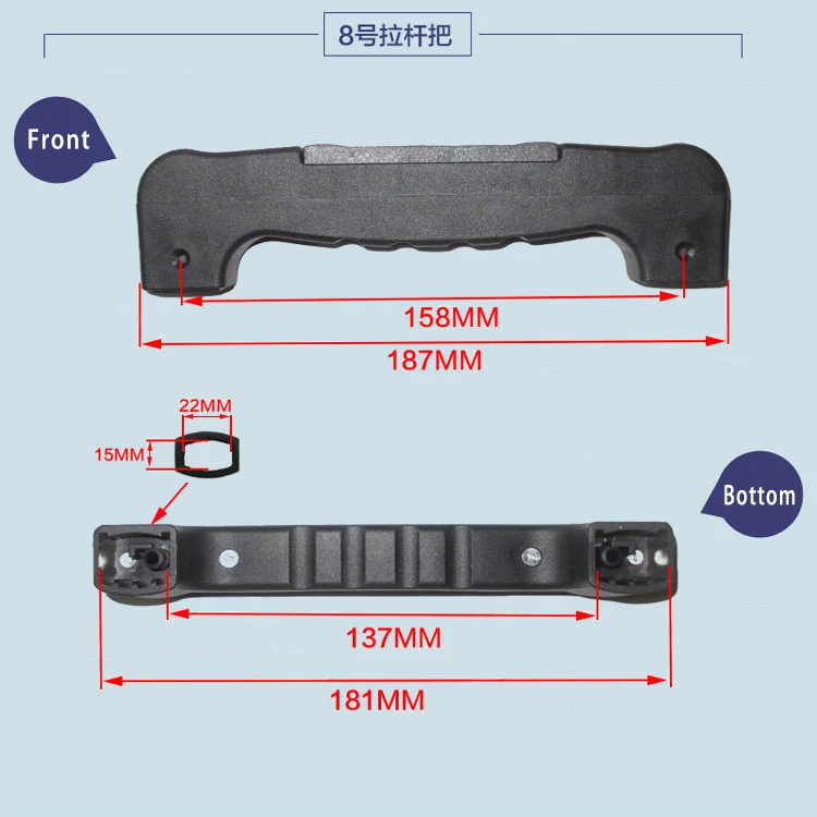 LH1001-8 DIY Деревянные Пластиковые коробки запчасти для ремонта рулонных ручек ручки для багажа для путешествий Чехол для шкафа чехол для костюма акриловая ручка для переноски - Цвет: LH1001-8