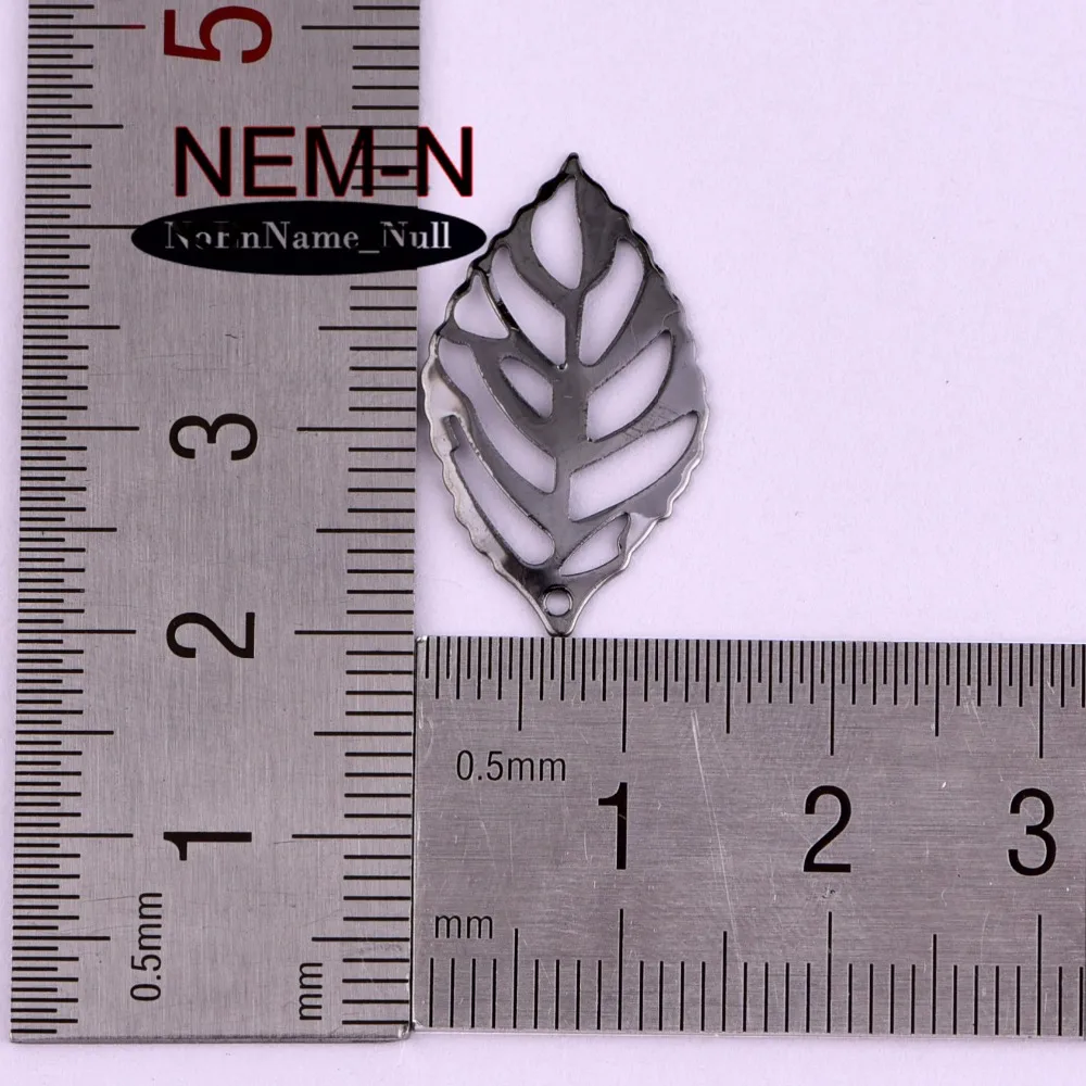 20 шт./лот NEM N 24*14 мм медный лист растения для тела полые листья одно отверстие