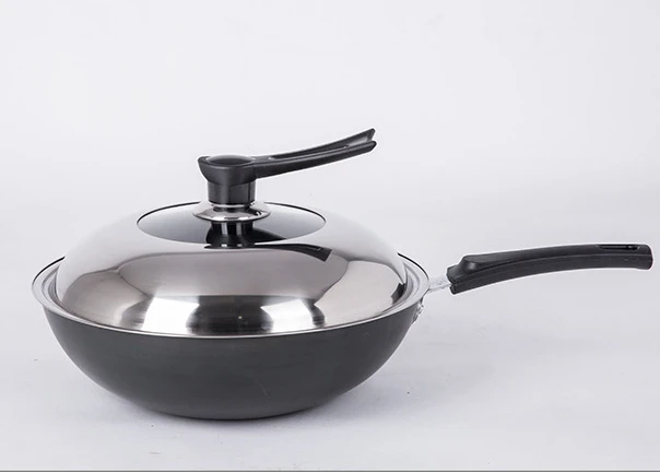 Китайский кухонный помощник Wok без покрытия сковорода для общего использования