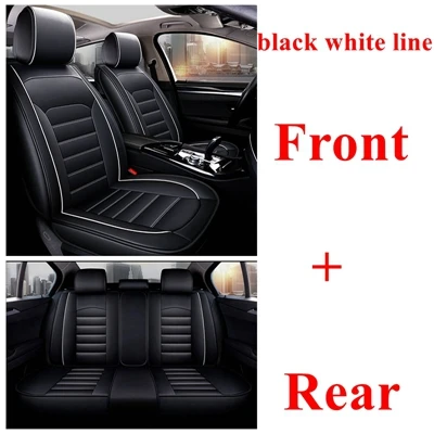 black white standard Передний+ задний полный набор сиденья для CITROEN DS4 DS5 DS6 Triumph C2 C3 C4 C5 C6 C4L Picasso C4 aircross кактус C-CROSSER C-XR - Название цвета: black white standard