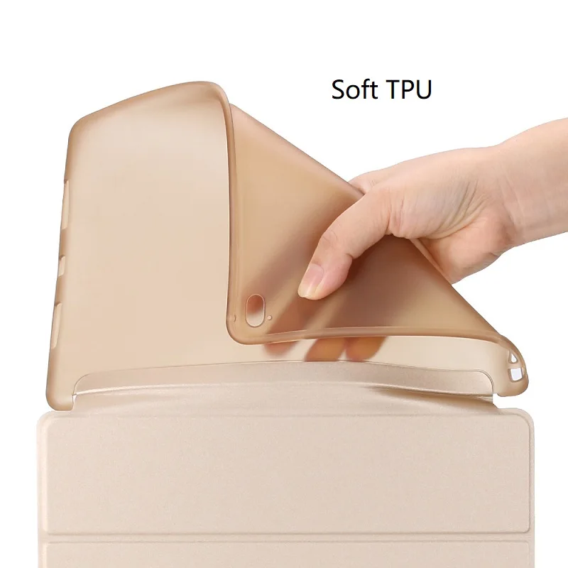 Флип чехол для iPad Pro 12 9 2018 Чехол Мягкий ТПУ складной Фолио Назад Магнитная Smart Case