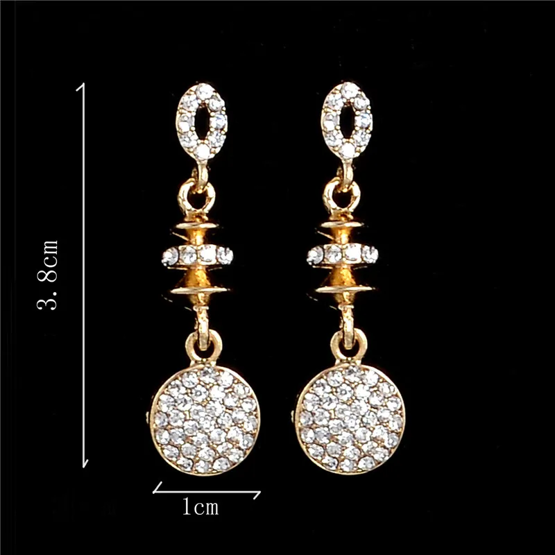 Hesiod Gold Color Round Pendant Necklace Multi-layer Chain Earrings Sets Wedding Bridal Party Jewelry | Украшения и аксессуары