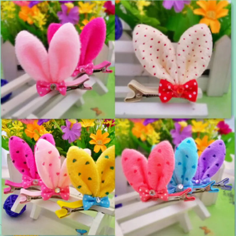 Новые заколки для волос M MISM милые с кроличьими ушами модные детские аксессуары 10