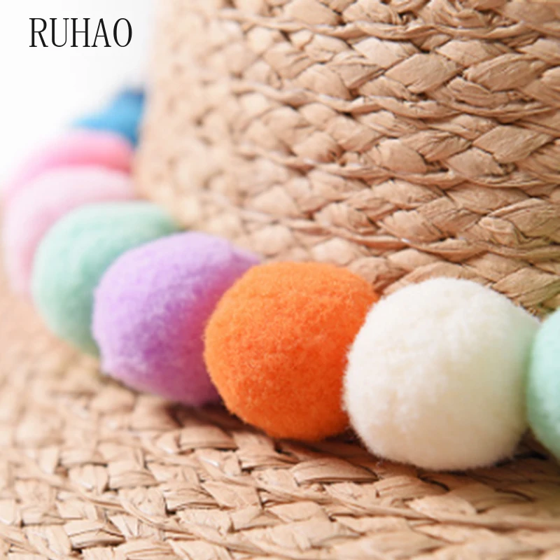 RUHAO новые детские солнцезащитные шляпы летняя цветная шапка в повседневном стиле