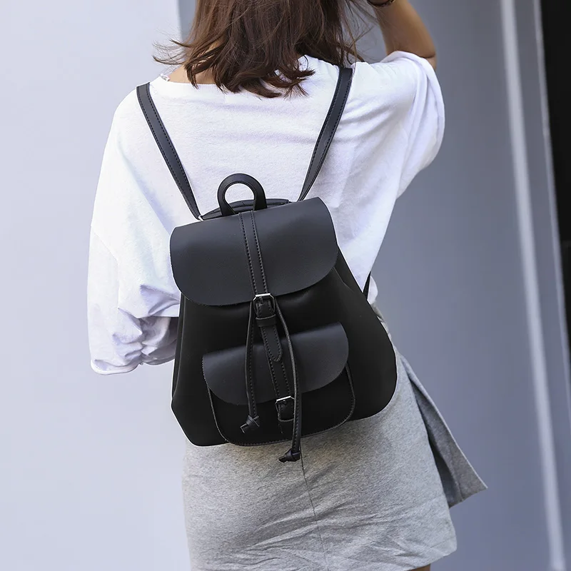 Женский кожаный рюкзак Mochila Feminina, большие школьные рюкзаки для девочек-подростков, Женская дорожная сумка, модный рюкзак, черный, коричневый