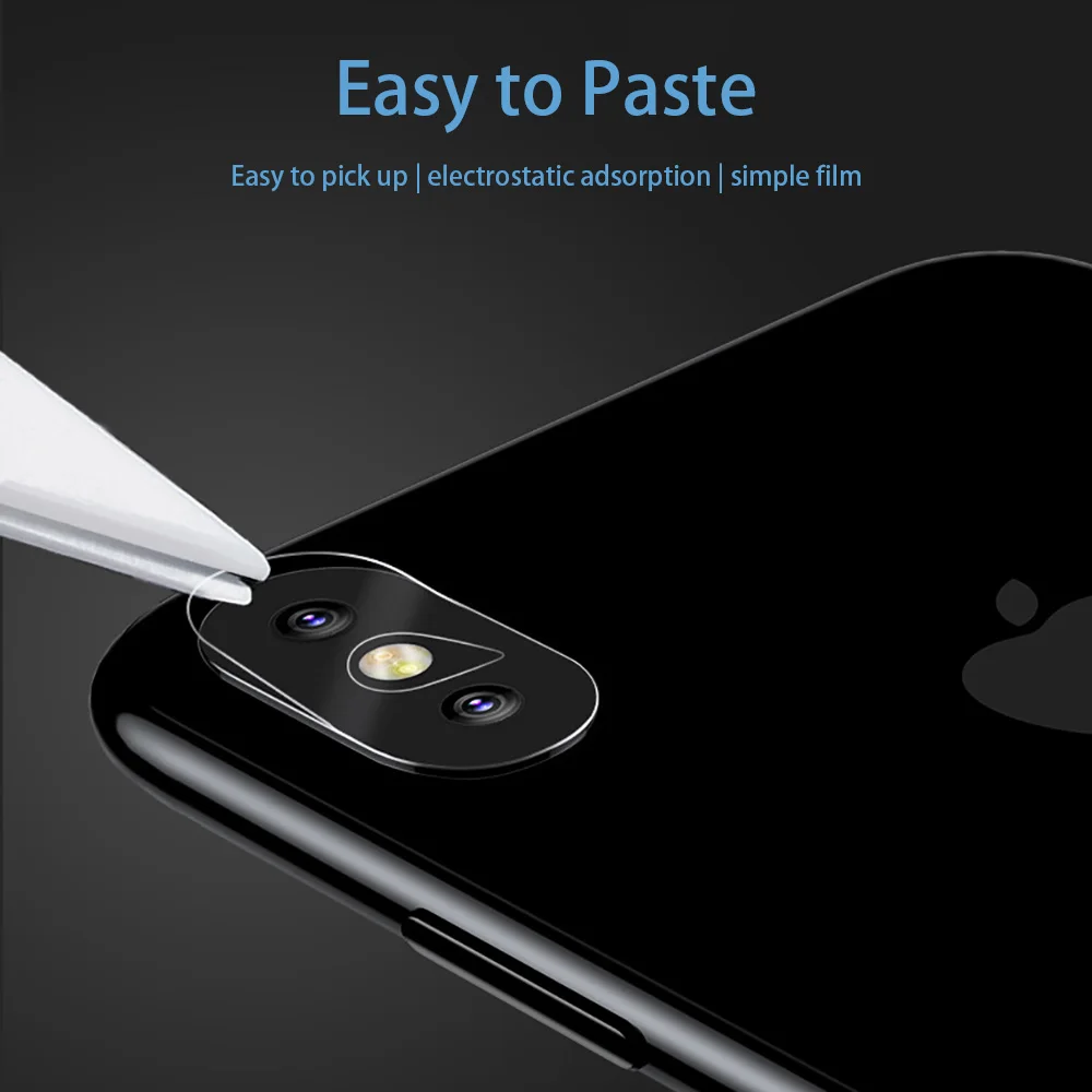 Powstro для iphone X защита для камеры Набор задней линзы Закаленное стекло пленка+ металлический чехол для камеры защитный круг для iphone X