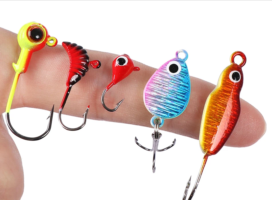 Goture 40 шт. набор приманки для подледной рыбалки Jig Drop Grub ложка наживка для зимней рыбалки искусственная приманка для карпа рыболовные снасти воблеры Pesca