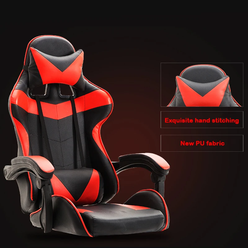 VESCOVO Silla массажный стул геймера компьютерное игровое регулируемое кресло Кожаное офисное кресло