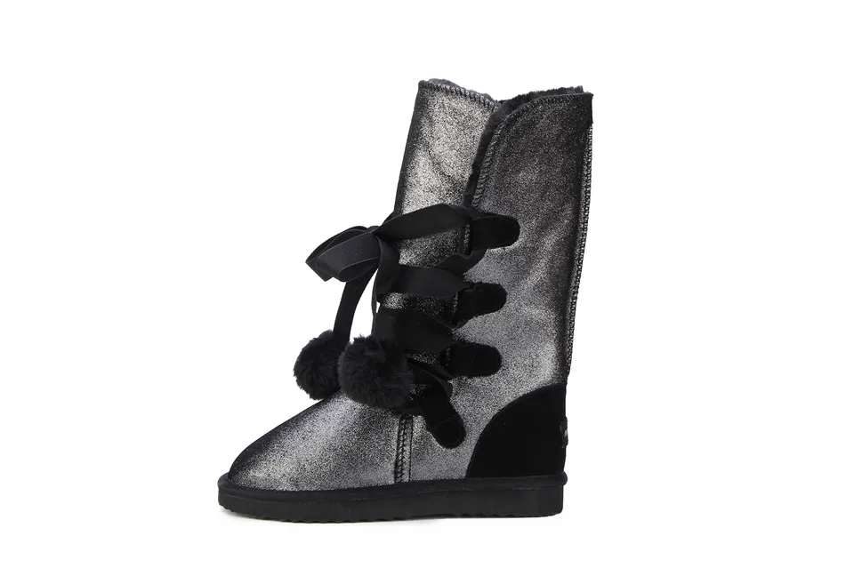 HABUCKN классические женские зимние ботинки кожа зимняя обувь ботинки bota feminina botas mujer zapatos Для женщин водонепроницаемые зимние ботинки