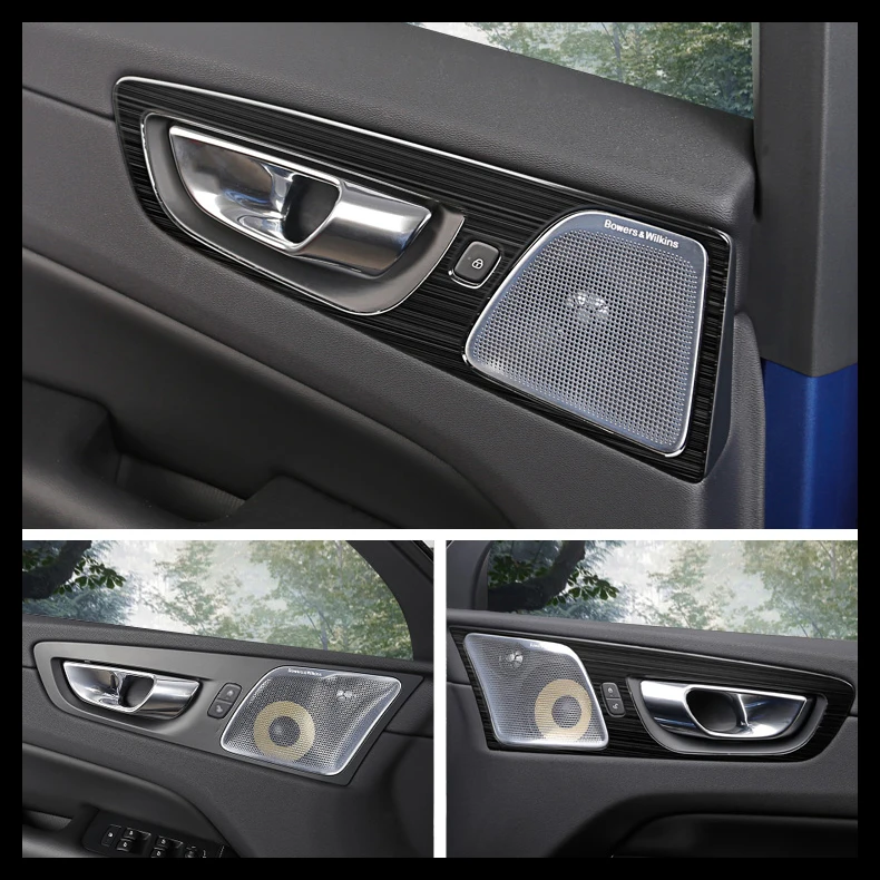 Черная титановая нержавеющая сталь для Volvo XC60 2018 декоративная отделка салона
