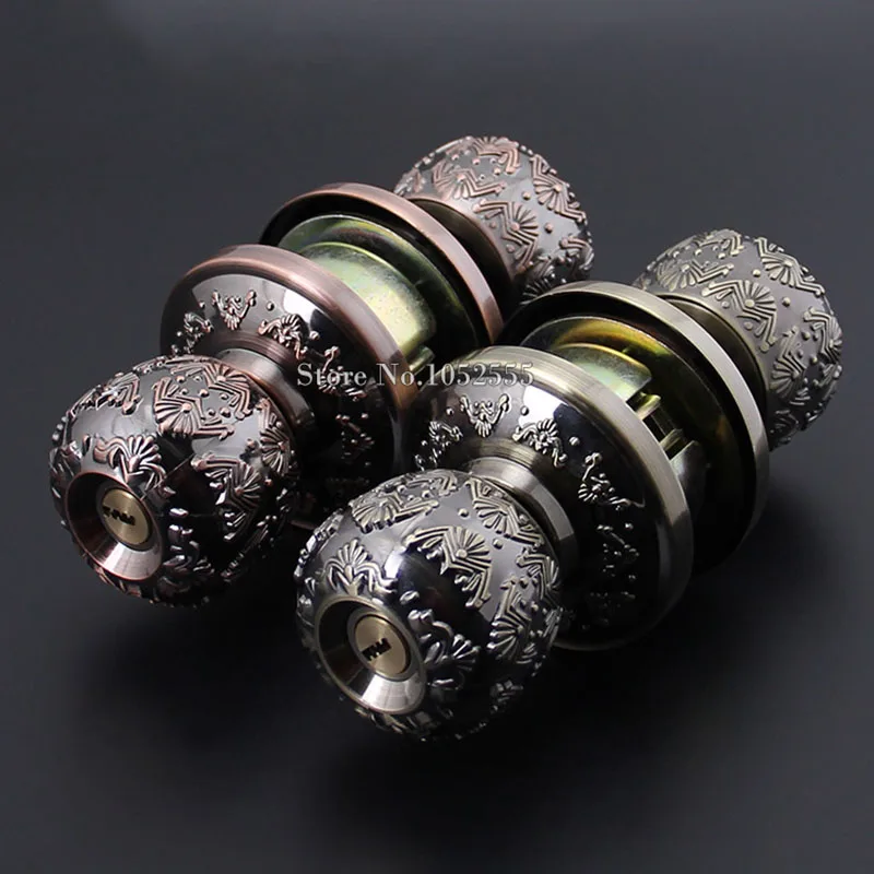 Высокое Качество Цинкового Сплава Вращения Круглые Дверные Ручки Замок Въездом