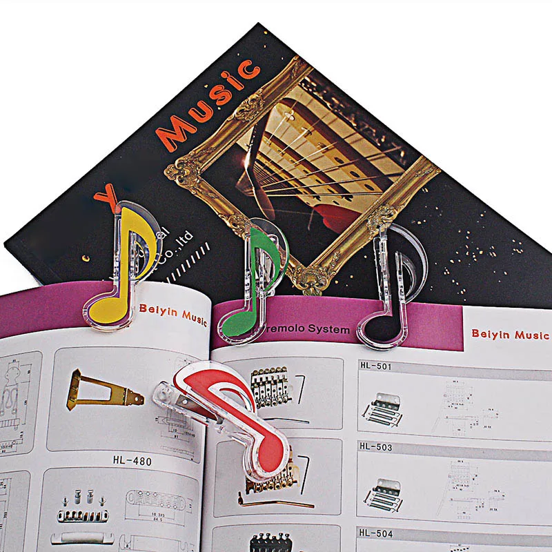 4 шт музыкальная записная книжка страница зажимы портативный для канцелярских