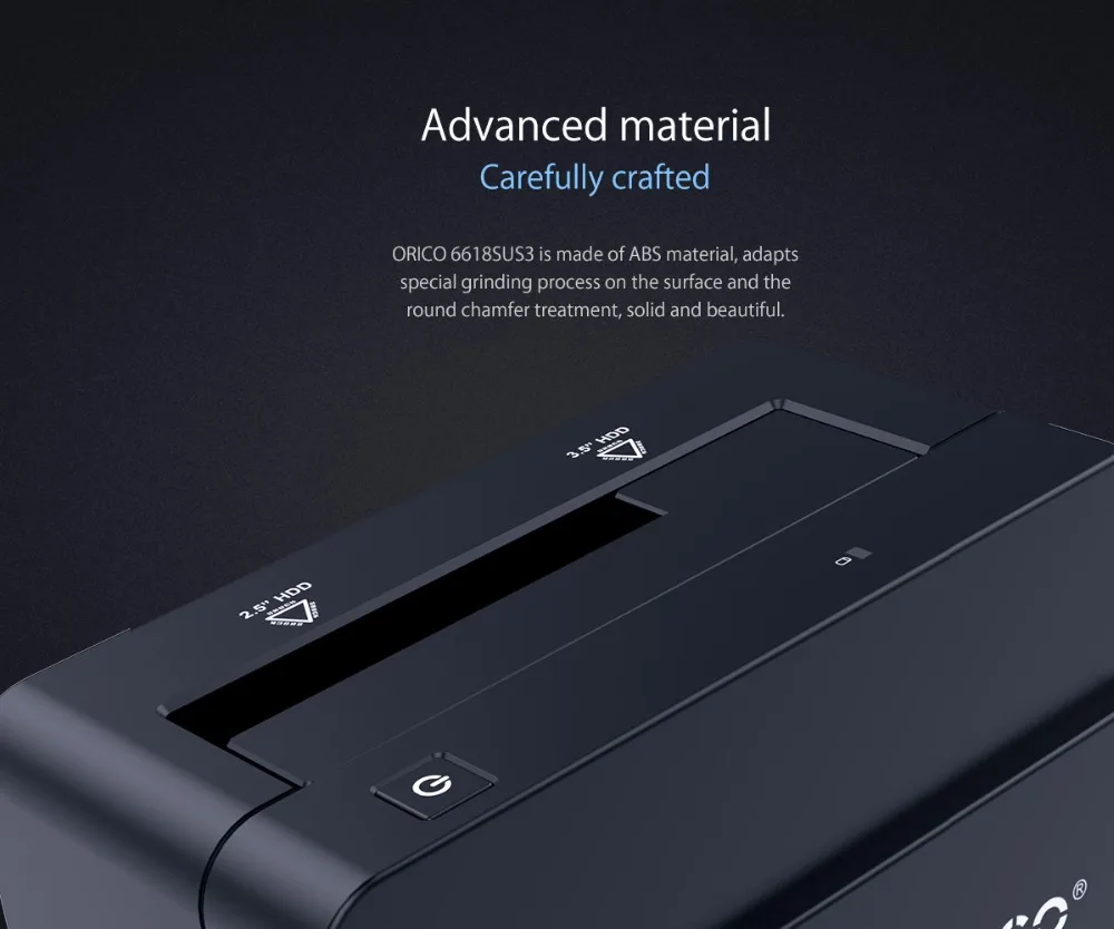 ORICO 2,5/3,5 дюймов внешний жесткий диск Док-станция супер Скорость USB3.0 и порт eSATA HDD Чехол, украшенное мозаикой из драгоценных камней, 12V Мощность адаптер Корпус для жесткого диска