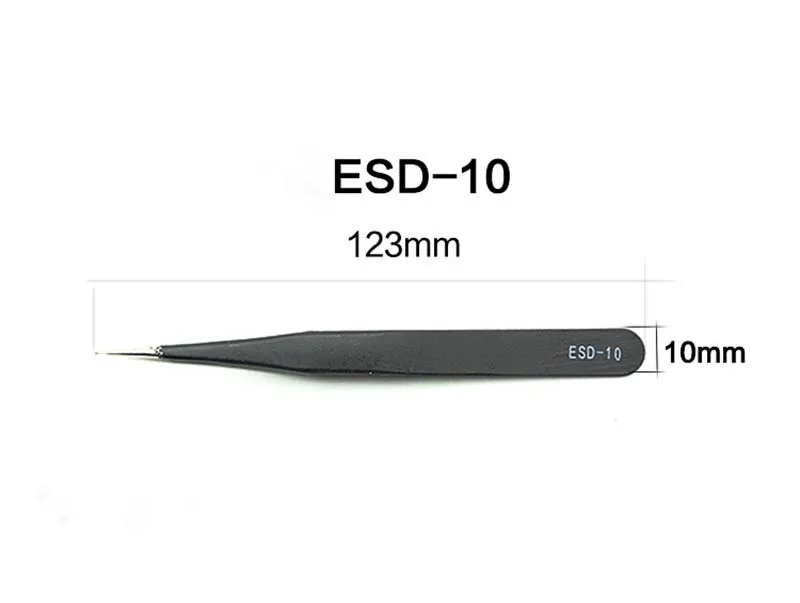 1, 6 штук в партии, ESD анти-статические Изогнутые Прямой пинцеты Нержавеющая сталь Промышленных Высокой Точности крест телефон пинцет ремонтный набор инструментов