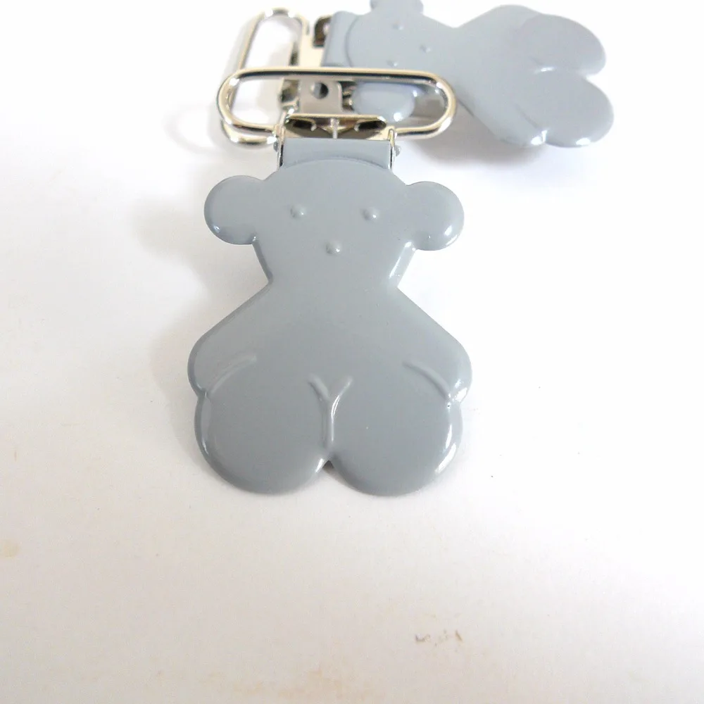 Зажимы для пустышек медвежонок Тедди 1 дюйм 25 мм № 33 серого цвета шт.|suspender