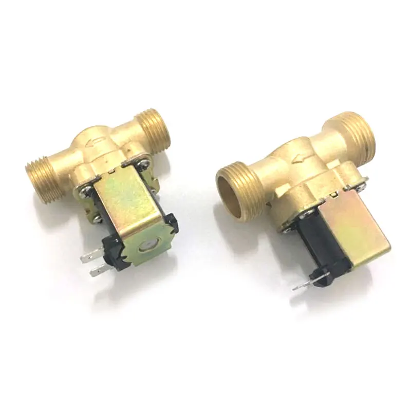 EBOWAN G1/2 ''латунный Электрический электромагнитный клапан N/C 12v 24v 220v G3/4'' водный воздушный Впускной переключатель потока для солнечного водонагревателя клапан