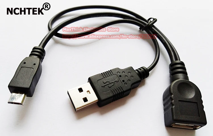 NCHTEK Micro USB 5 Pin хост OTG кабель с питания мужской женский для сотового телефона