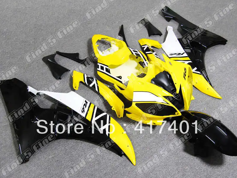 

yellow white black fairings for YAMAHA YZFR6 06-07 YZF R6 2006-2007 06 07 YZF-R6 2006 2007 ABS bodywork