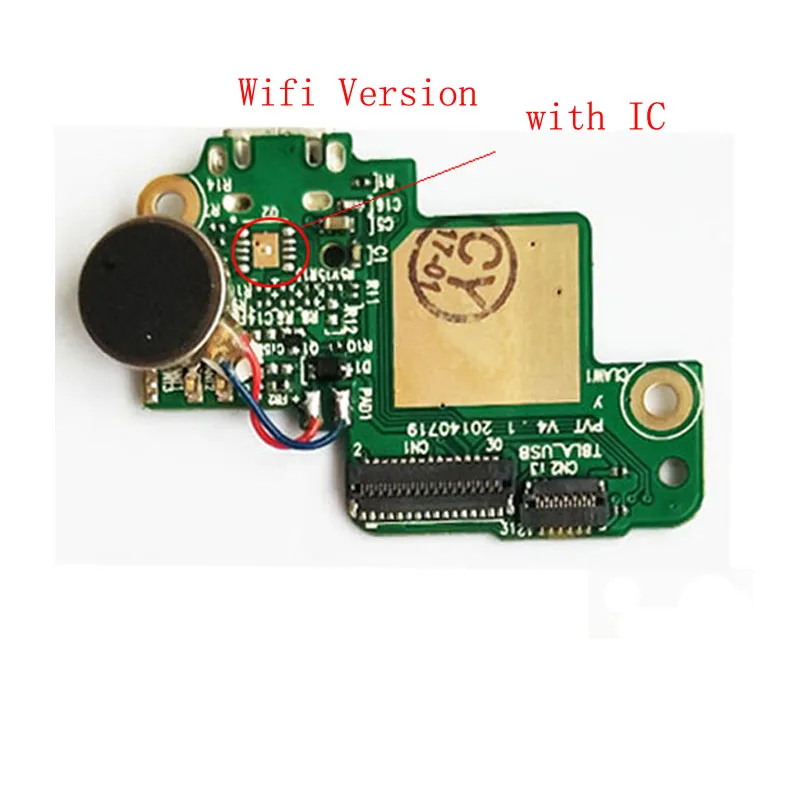 Wifi Version Для lenovo S8-50F S8-50CL S8-50 USB гнездо для зарядного устройства плата с гибким кабелем+ вибрационный модуль двигателя - Цвет: Wifi Version