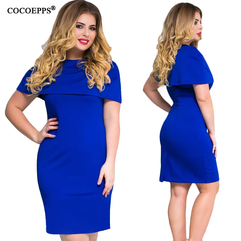 Облегающее летнее женское платье CACNCUT 2019 размеры 5XL 6XL женские офисные платья