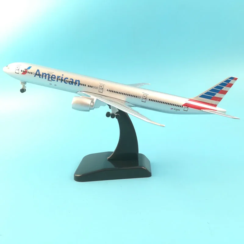 20 см 777 американская авиакомпания модель из металлического сплава самолет игрушечные колеса самолет Коллекция подарков на день рождения настольная игрушка