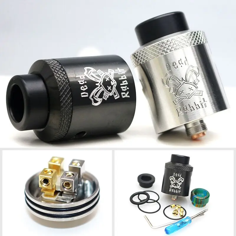 Dead Rabbit BF RDA Atmoizer Tank aluminum поддерживает одинарную/двойную катушку Vape пригодную для