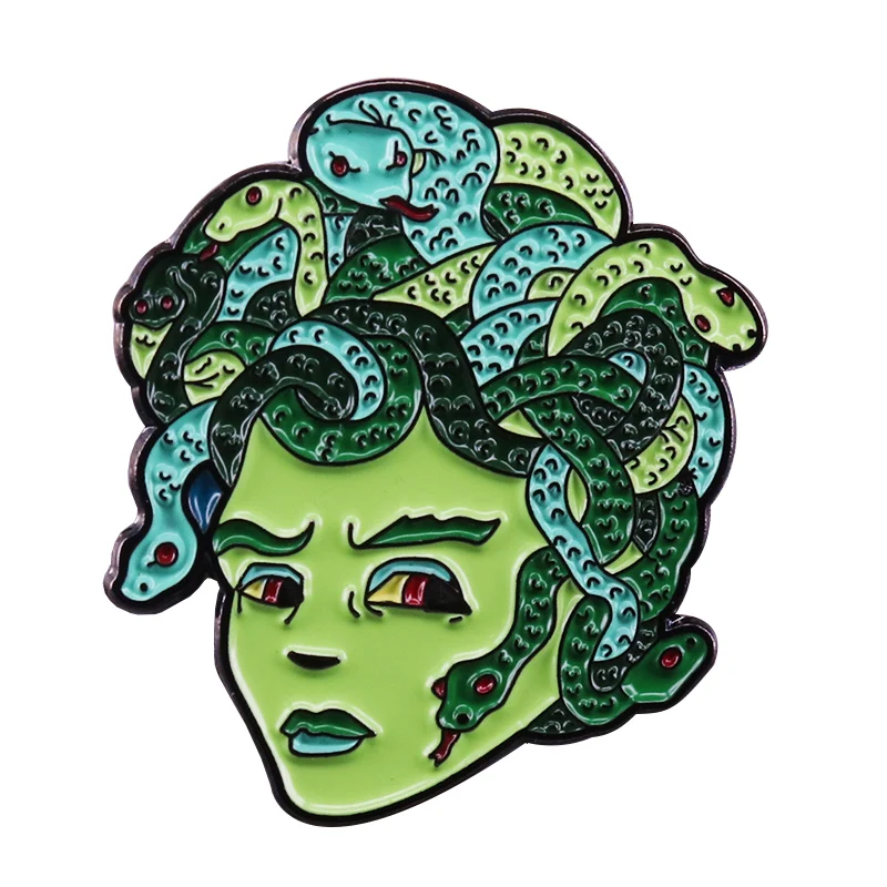 Значок Medusa в виде головы богини греческой мифологии булавка викторианском стиле