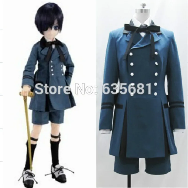 Экспресс доставка костюм черного Батлера небесный призрак для косплея вечеринки