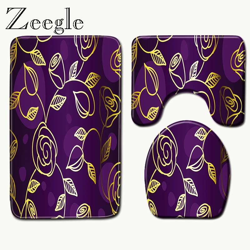 Zeegle компании huade Ванная комната напольный коврик для туалета Нескользящие