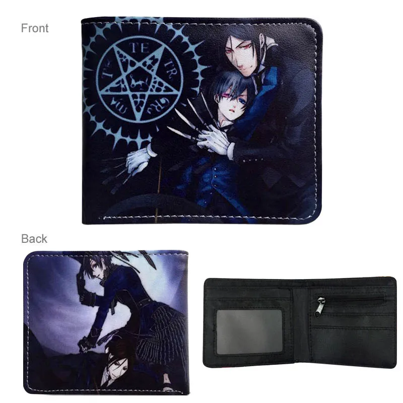 Японские кошельки аниме Наруто/атака на Титанов/гинтама/Fate/Death Note держатель для кредитных карт Двойные бумажники с карманом для монет - Цвет: 09