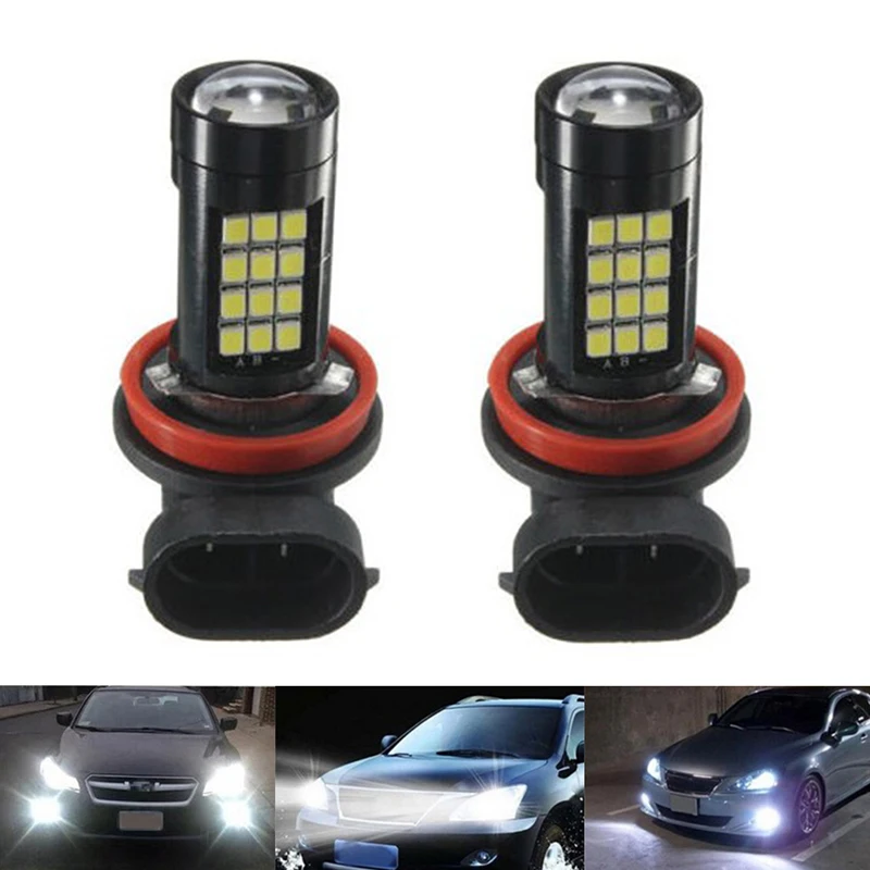 2 шт./лот H8/H11LED белая противотуманная лампа лампочка 42 SMD 6000 K Авто Superlight фары лампы DRL Дневной