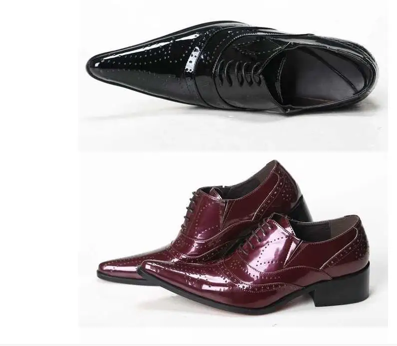 Sapato masculino social mens patent leather black shoes men luxury pointy oxford for flats lace up loafer | Обувь