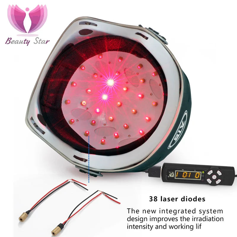 Лазерный шлем для восстановления волос 38 медицинский диоды лечения выпадения