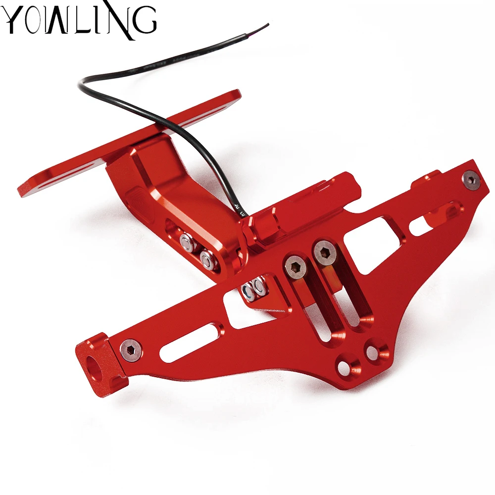 

Motorcycle Accessories CNC Rear License Plate Mount Holder with LED Light For Aprilia RSV MILLE RSV4 1000 R RR Factory APRC ABS