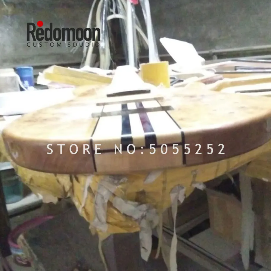 Фабричный изготовленный на заказ 6 струн бас электрический с глазом poplar гитара