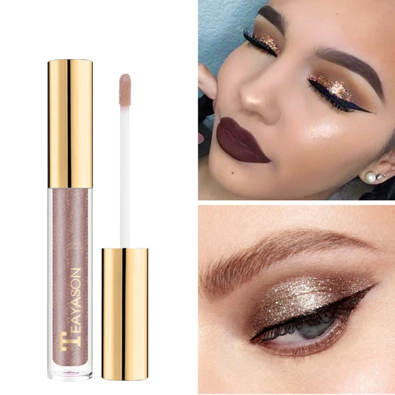 8 цветов жидкие тени для век макияж глаз хайлайтер блеск губ мерцающие блестящие