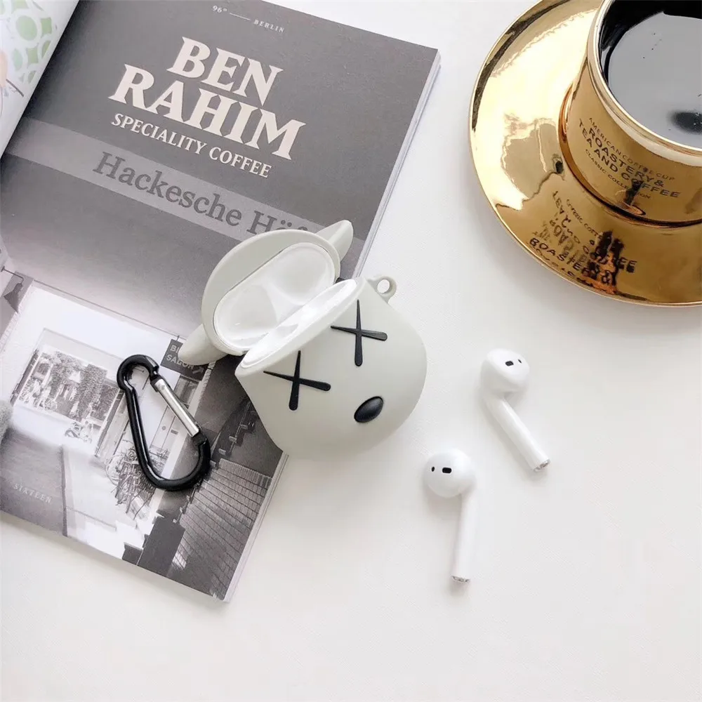 Чехол для наушников с мультяшным медведем защитный чехол Airpods 2 s милым рисунком